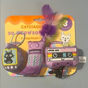 NWT CatStages So Meowsome 90s Cat Toys with Catnip